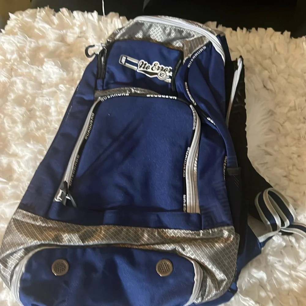 No Errors RBP Rookie Baseball Backpack Blue Gray Sports Equipment Bag NWOT